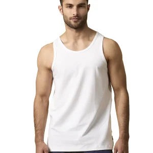 2 Pair Men's Sleeveless Cool Cotton Stretch Crewneck Tank Undershirts