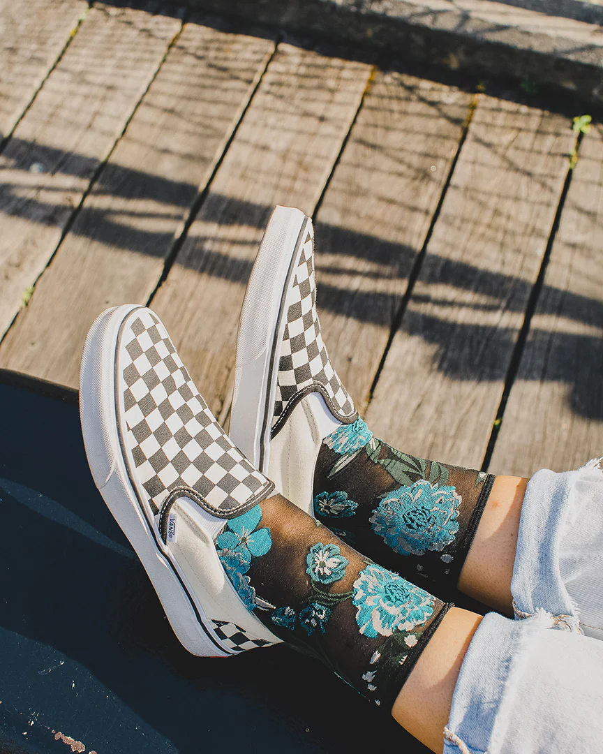 Botanic Bunches Sheer See-Through Anklet Socks – Image 5