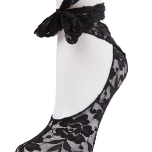 Dancer’s Ankle-Tie Lace Liner Socks