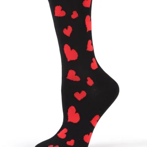 Hearts Aflutter Bamboo Blend Crew Socks