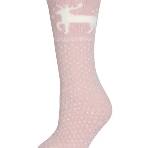 Women's Pretty Prancer Polka Dot Plush Lined Slipper Socks