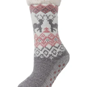 Women's Dear Deer Plush-Lined Slipper Socks