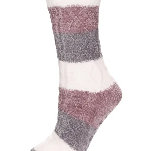 Women's Tranquility Tri-Color Plush Lined Slipper Socks