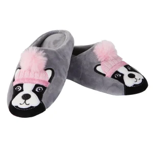 Dog Dame Plush Hard Sole Slippers