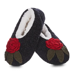 Women's Winter Rose Chenille Plush-Lined Slippers