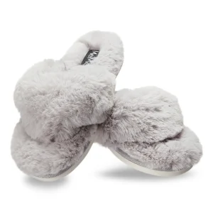 Women's Fuzzy Plush Thong Slippers