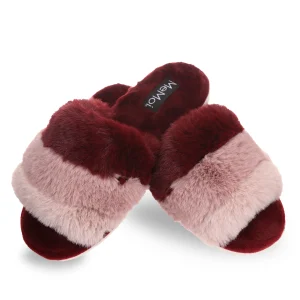 Women's Tonal Stripe Hard Bottom Plush Slippers