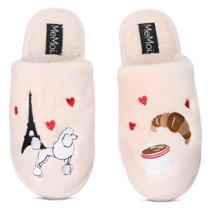 Women's I Love Paris Plush Slippers