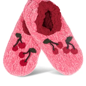 Women's Cozy Cherries Chenille Sherpa Lined Slippers