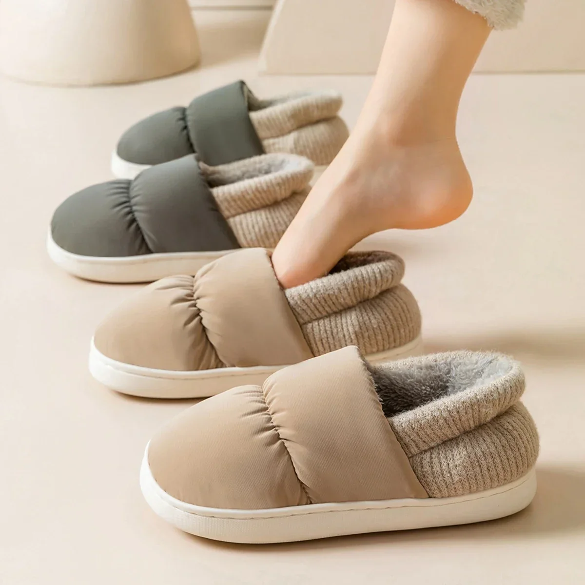 Soft and comfortable plush winter slippers – Image 5
