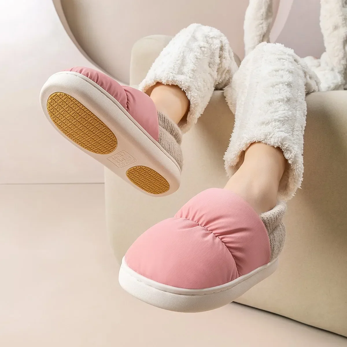 Soft and comfortable plush winter slippers – Image 4