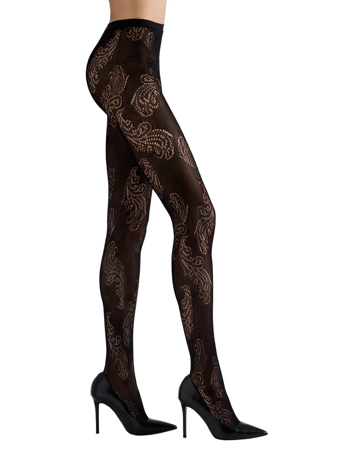 Natori Feather Pattern Net Tights