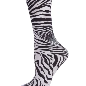 Zebra Printed Fashion Crew Sock