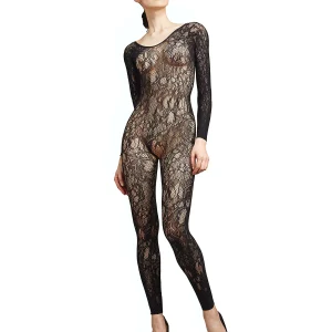 Natori Floral Romance Long Sleeve Lace Bodysuit