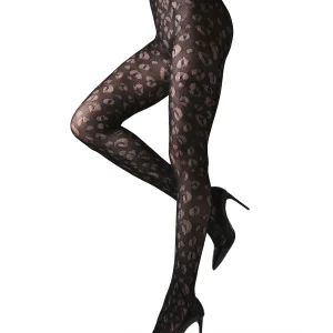 Leopard Print Semi-Opaque Net Tights