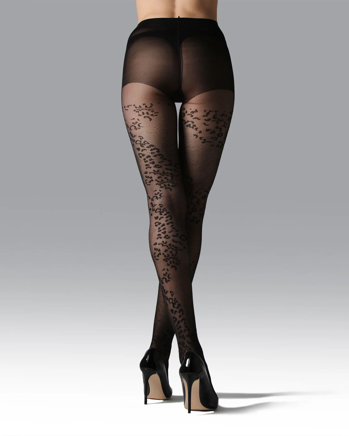 Women's Leopard Mix Sheer Nylon Tights – Image 6