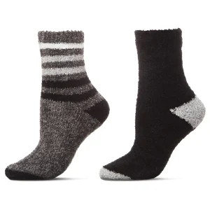 Chenille Multi Striped/Solid Cozy Crew 2 Pair Pack
