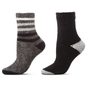 Chenille Multi Striped/Solid Cozy Crew 4 Pair Pack
