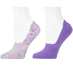 4 Pack Natori Wildflowers No-Show Liner Socks