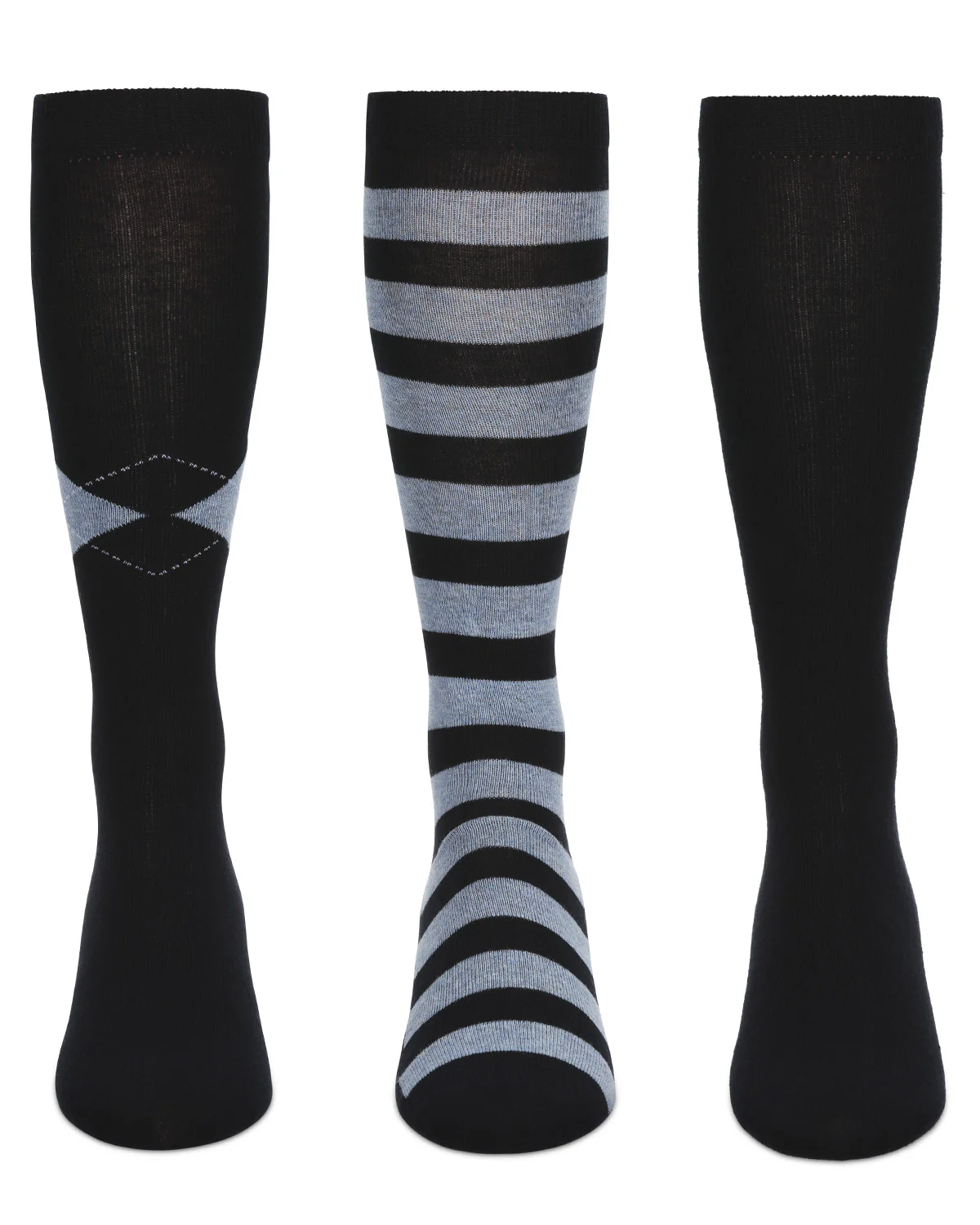 Girl's 3 Pair Pack Soft Stripe Knee High Socks – Image 4