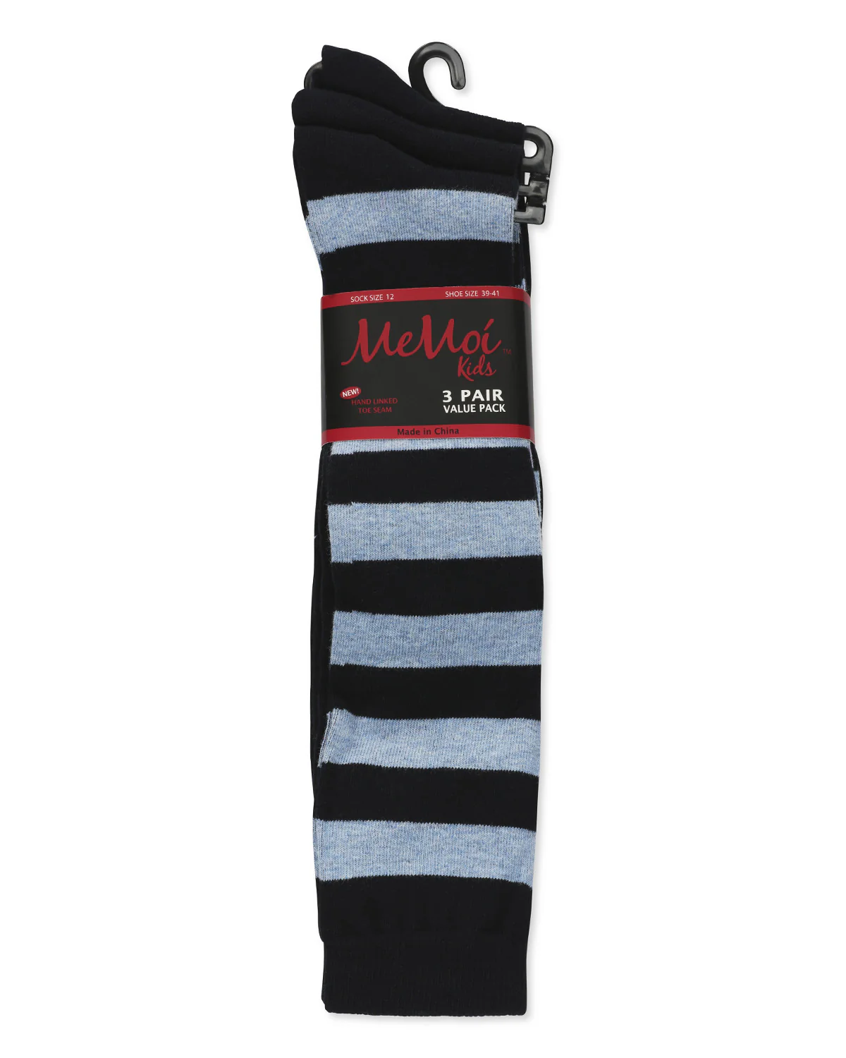 Girl's 3 Pair Pack Soft Stripe Knee High Socks – Image 3