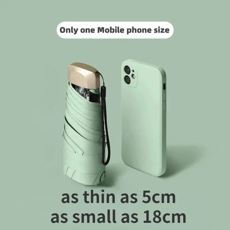 Mini Parapluie de Poche ULTRA léger en Vinyle Pliable – Image 6