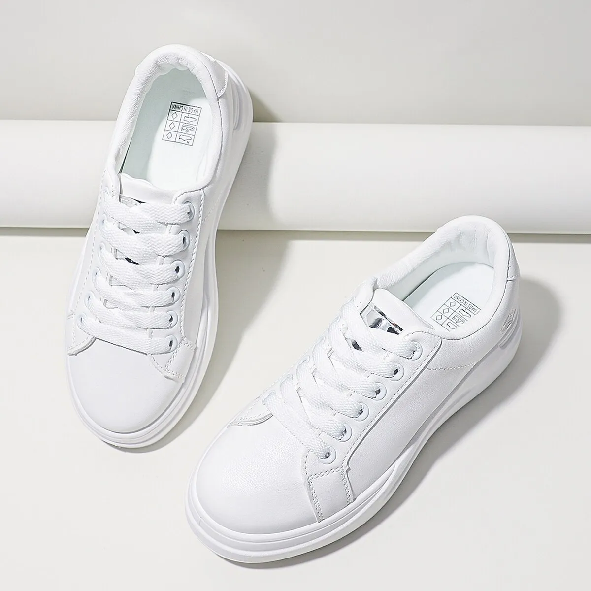 Women's Casual Lace Up Platform Sneakers – Image 3