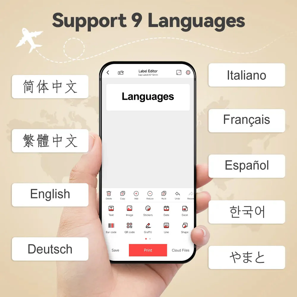 Mini imprimante d'étiquettes thermiques Bluetooth – Image 5