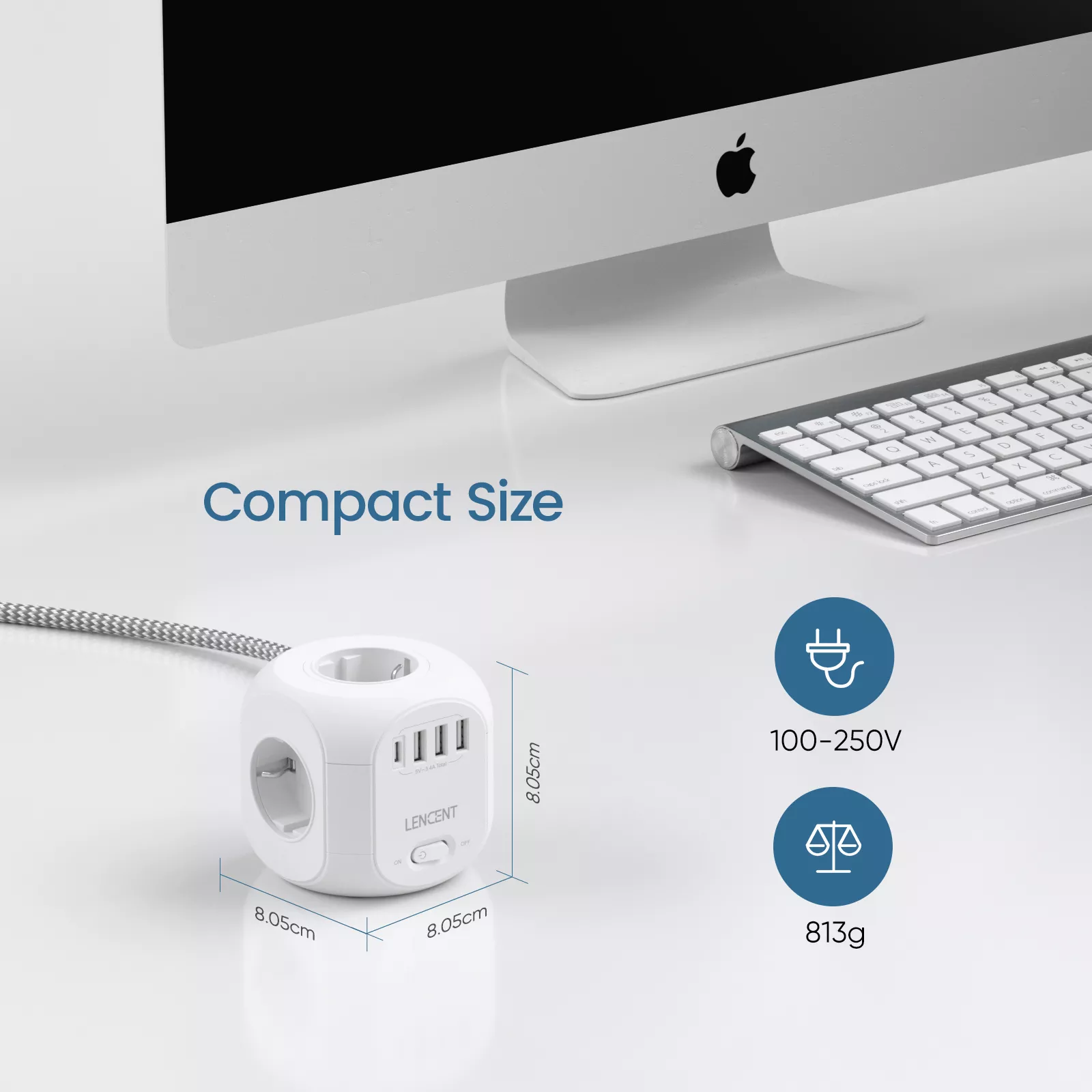 Multiprise Ralonge USB 8 en 1 CUBE – Image 7
