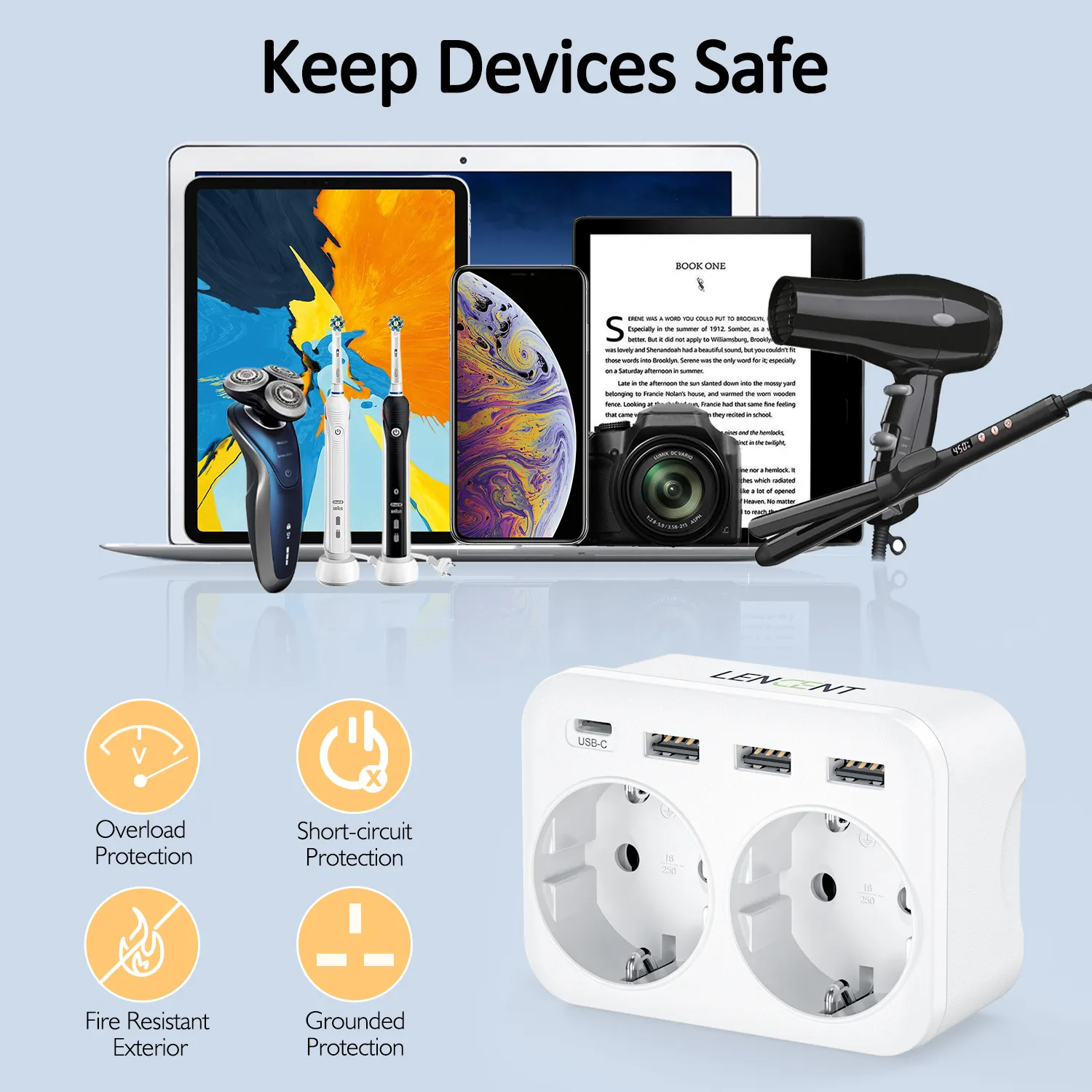 Multiprise murale 6 EN 1 - USB et USB-C – Image 6