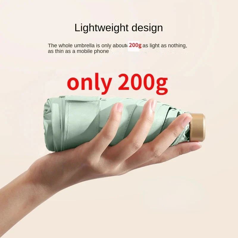 Mini Parapluie de Poche ULTRA léger en Vinyle Pliable – Image 5