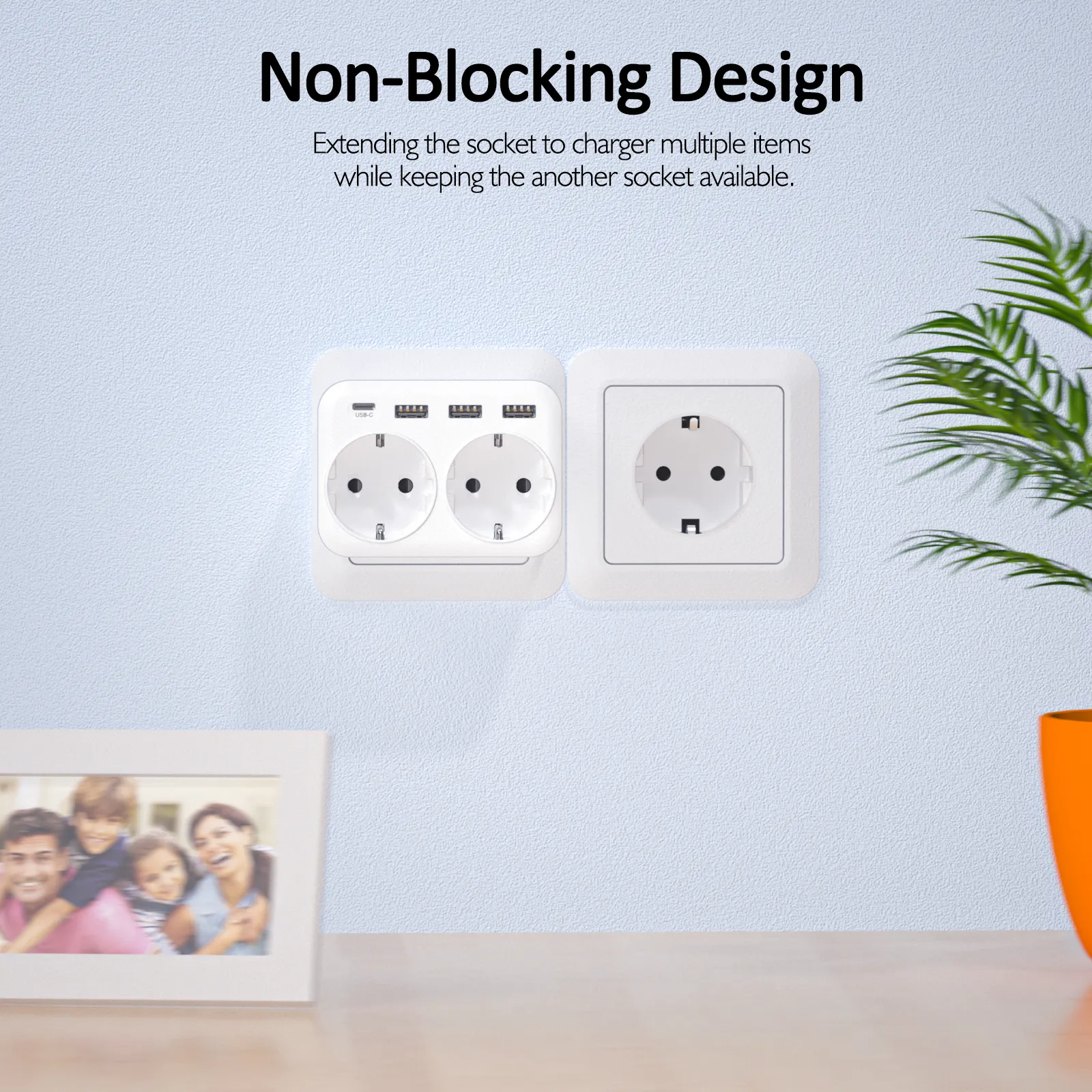 Multiprise murale 6 EN 1 - USB et USB-C – Image 5
