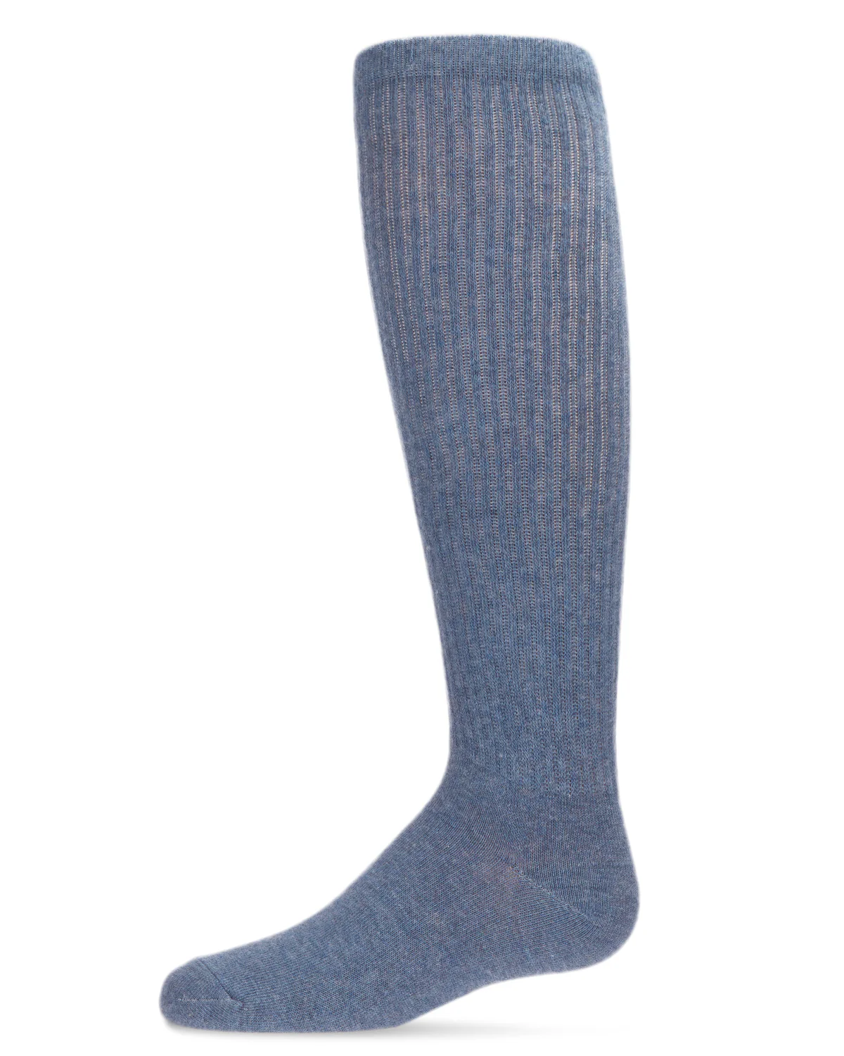 Girl's Athletic Ribbed Cotton Blend Knee High Sock – Image 5