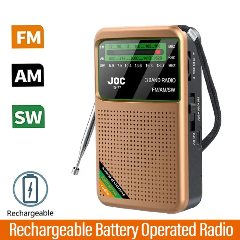 Radio de Poche 3 Bandes Rechargeable – Image 2