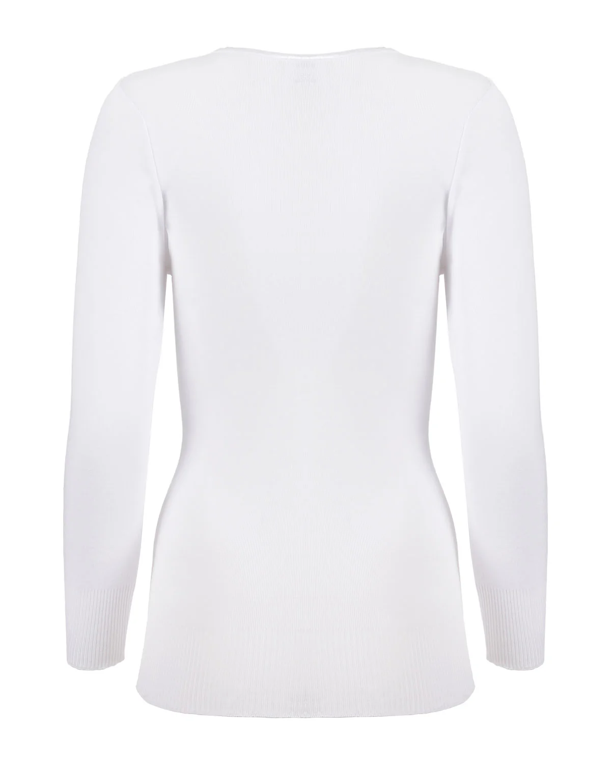 Poly Viscose Flat Knit Long Sleeve V Neck Top – Image 6