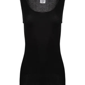 Poly Viscose Flat Knit Round Neck Vest