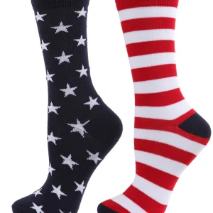 Stars and Stripes Patriotic Crew Socks