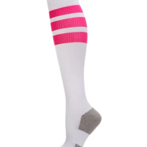 Women’s Retro Stripe Performance Knee High Cotton Blend Moderate Compression Socks
