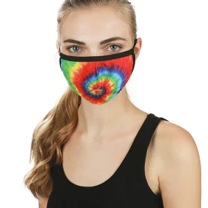 Tie Dye Fashion Face Covering with 5-Layer Filter Inserts
