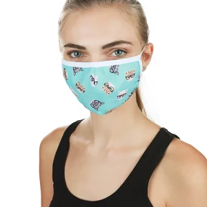 Studious Cats Fashion Face Covering with 5-Layer Filter Inserts