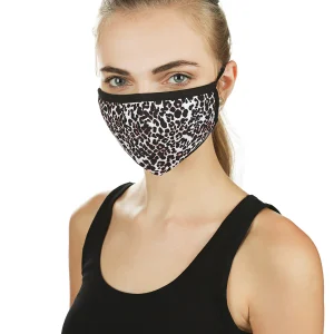 Leopard Print Fashion Face Covering with 5-Layer Filter Inserts
