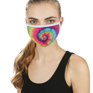 Pastel Groovy Tie-Dye Unisex Face Covering