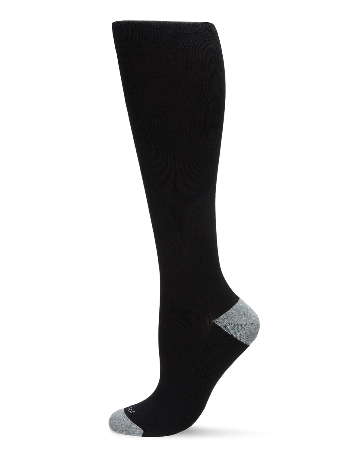 WellFit 15-20mmHg Off Black Cotton Compression Socks