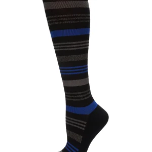 Women's Striped Nylon 15-20mmHg Graduated Compression Socks