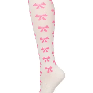 Women's "Bows" Cotton-Blend 18-20 mmHg Graduated Compression Sock