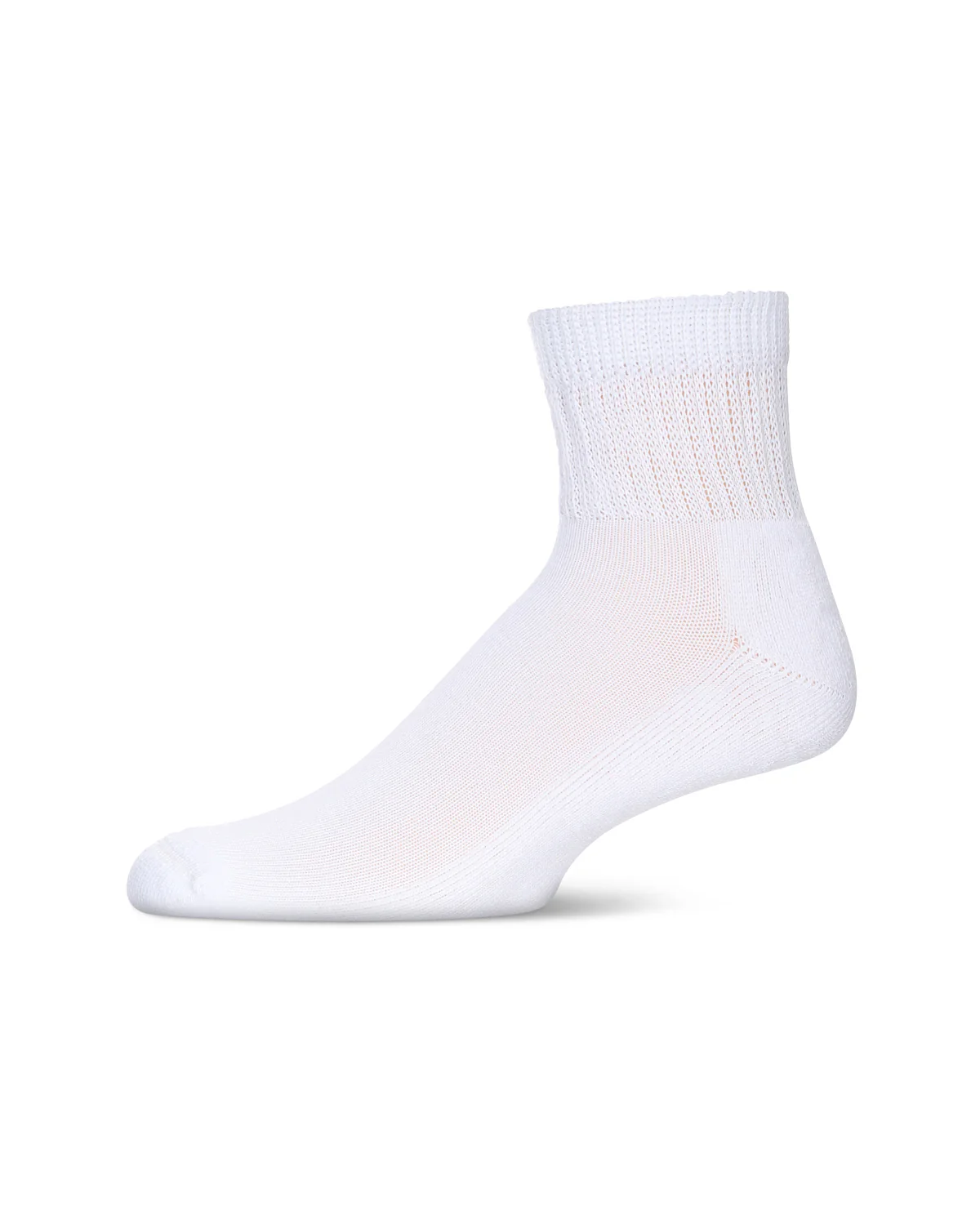 Diabetic Well-Fit White Quarter Socks – Image 2