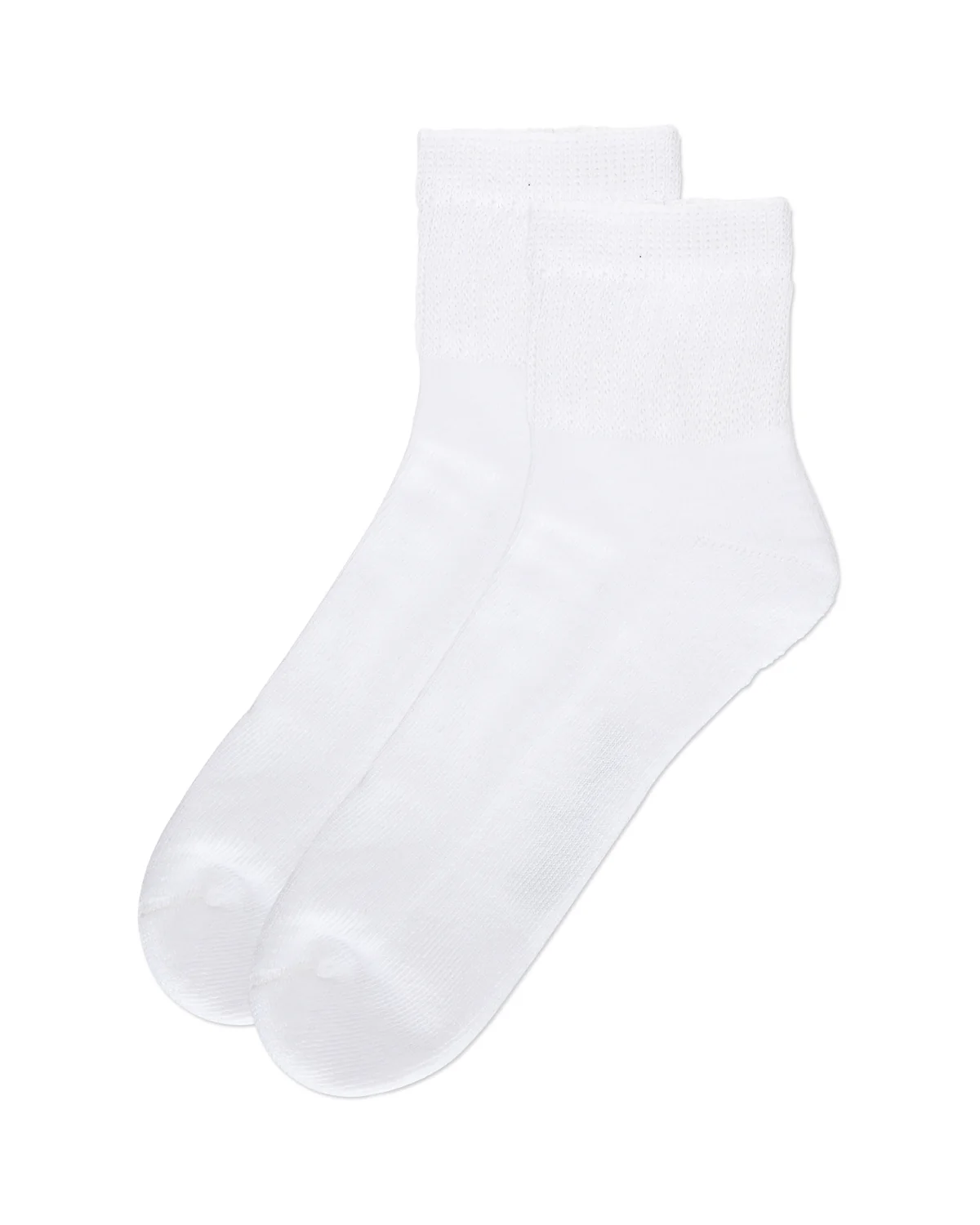 Diabetic Well-Fit White Quarter Socks – Image 4