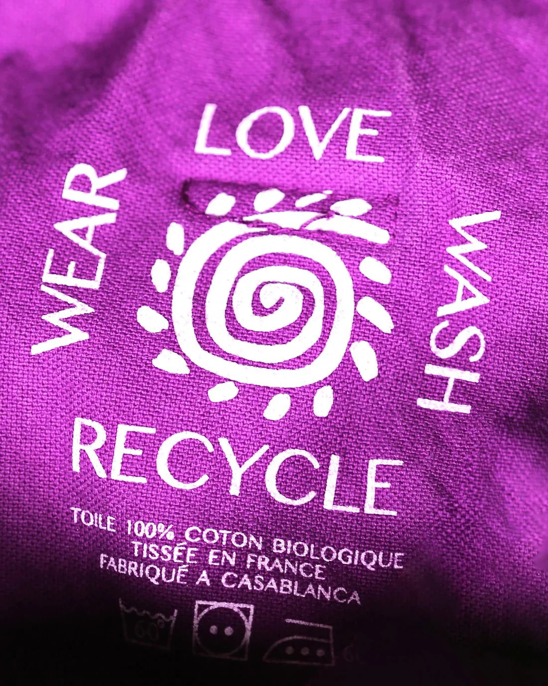 Grand Cabas coton Violet – Image 3